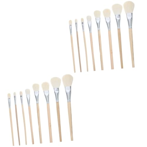 Homoyoyo 2 Sätze Teiliges Von Malpinseln Für Keramik Vielseitige Pinsel Für Aquarell Und Farbmalerei Für Ausmalen Umreißen Und Füllen Von Details Kunstwerken 8 Stück * 2 von Homoyoyo