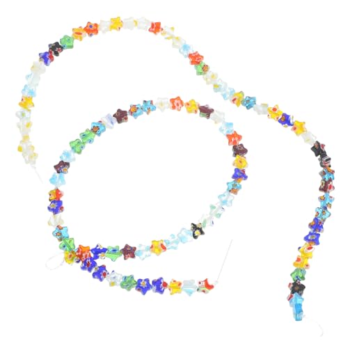 Homoyoyo 2 Saiten Stränge Glasperlen Sternförmig Punktig DIY Schmuckherstellung Perlen für Armbänder Halsketten Ohrringe Handgemacht Zubehör von Homoyoyo
