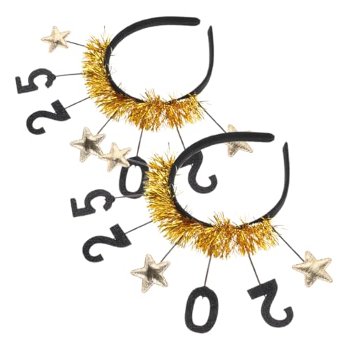 Homoyoyo 2 Stk. Neujahrs Stirnband mit Glitzerstern Festliches Haarschmuck für Frauen Weicher für Silvester Weihnachts und Partyfeiern Teiliges Design Homoyoyo 2 Stk. Neujahrs Stirnband mit Glitzerstern Festliches Haarschmuck für Frauen Weicher für Silvester Weihnachts und Partyfeiern Teiliges Design von Homoyoyo
