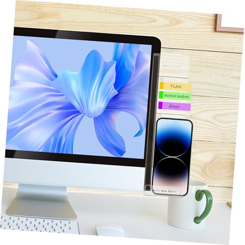 Homoyoyo 2 Stück Acryl Monitor Memo Board Transparent Leicht Sicher PC Bildschirm Notizhalter Memo Pad Organizer für Büro und Home office Kratzfest Handlich Praktisch für Arbeitsplanung von Homoyoyo