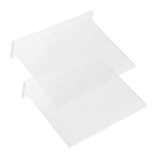 Homoyoyo 2 Stück Acryl Tischaufsteller Transparent Stabiler Menühalter mit Breiter Basis für Restaurant Büro und Zuhause Leichter Sicherer Sign Holder für Speisekarten und Etiketten von Homoyoyo