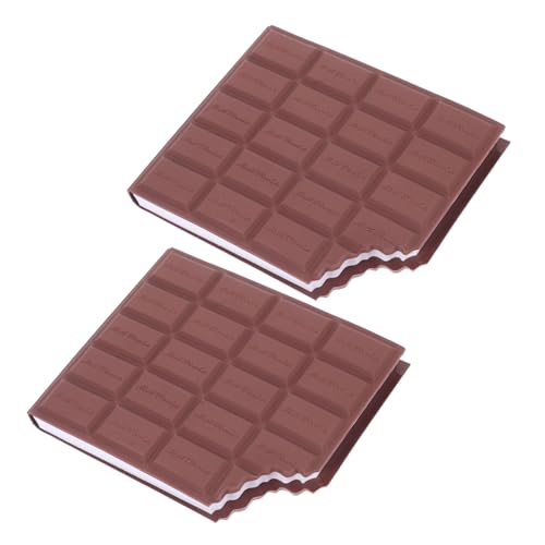 Homoyoyo 2 Stück Aromatisierte Schokoladentafel Haftnotizen Set mit Starkem Kleber Notizblock mit Farbverlauf Kreative Büro und Schüler Memo Pads Einfach zu Haftende Praktische Notizzettel von Homoyoyo