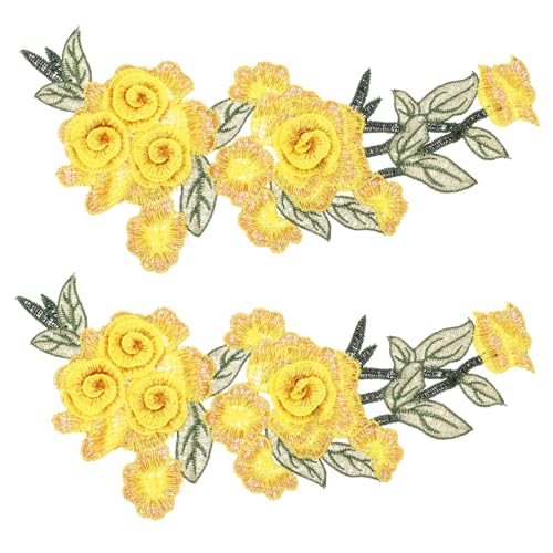 Homoyoyo 2 Stück Bestickte Blumen Applikationen Wasserlöslich Gelb Stickerei Patches zum Aufnähen Dekorative DIY Flicken für Kleidung Jacken Röcke Waschbar und Leicht Homoyoyo 2 Stück Bestickte Blumen Applikationen Wasserlöslich Gelb Stickerei Patches zum Aufnähen Dekorative DIY Flicken für Kleidung Jacken Röcke Waschbar und Leicht von Homoyoyo
