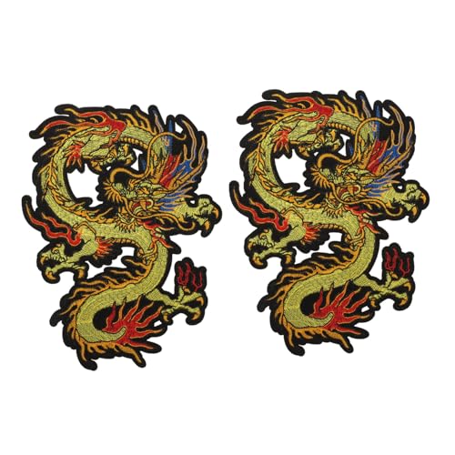 Homoyoyo 2 Stück Bestickte Drachen Aufnäher für Kleidung Langlebige Stoffapplikationen zum Aufbügeln Dekorative Patches für DIY Kleidung Taschen Jeans Hüte und Kreative Bastelprojekte Homoyoyo 2 Stück Bestickte Drachen Aufnäher für Kleidung Langlebige Stoffapplikationen zum Aufbügeln Dekorative Patches für DIY Kleidung Taschen Jeans Hüte und Kreative Bastelprojekte von Homoyoyo