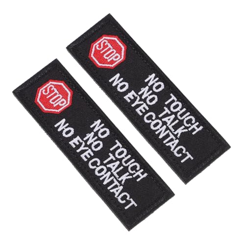 Homoyoyo 2 Stück Bestickte Hundeweste Patches mit Klebeverschluss No Touch No Eye Contact Warnung Wiederverwendbar Schnell Anbringbar Modisches Design für Servicehunde und Training Homoyoyo 2 Stück Bestickte Hundeweste Patches mit Klebeverschluss No Touch No Eye Contact Warnung Wiederverwendbar Schnell Anbringbar Modisches Design für Servicehunde und Training von Homoyoyo