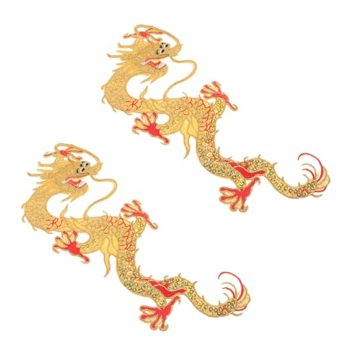 Homoyoyo 2 Stück Chinesische Drachen Patches zum Aufbügeln und Aufnähen Bestickte Applikationen für Kleidung Rucksäcke DIY Textilflicken zur Reparatur und Dekoration Homoyoyo 2 Stück Chinesische Drachen Patches zum Aufbügeln und Aufnähen Bestickte Applikationen für Kleidung Rucksäcke DIY Textilflicken zur Reparatur und Dekoration von Homoyoyo