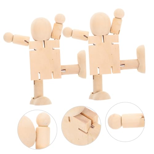 Homoyoyo 2 Stück DIY Holzfiguren Puppets Crafts zum Bemalen Kreative Bewegliche Holzmännchen für Gelenk puppen Bastelsachen Dekorative Desktop Ornamente Home Decor Geschenkidee Homoyoyo 2 Stück DIY Holzfiguren Puppets Crafts zum Bemalen Kreative Bewegliche Holzmännchen für Gelenk puppen Bastelsachen Dekorative Desktop Ornamente Home Decor Geschenkidee von Homoyoyo