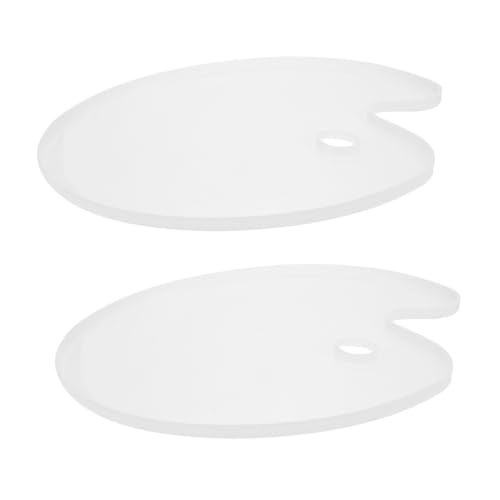 Homoyoyo 2 Stück DIY Silikonform für Epoxidharz Malpalette Transparente Gießform mit Glatter Oberfläche Flexibel Reißfest Einfach zu Entformen und Reinigen für Künstlerisches Basteln von Homoyoyo