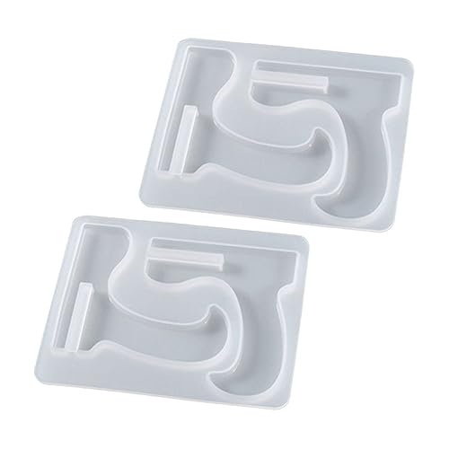Homoyoyo 2 Stück DIY Silikonform für Handyhalter und Buchstützen Unregelmäßige Kristallharz Gießformen für Kreative Bastelprojekte und Dekorationen von Homoyoyo