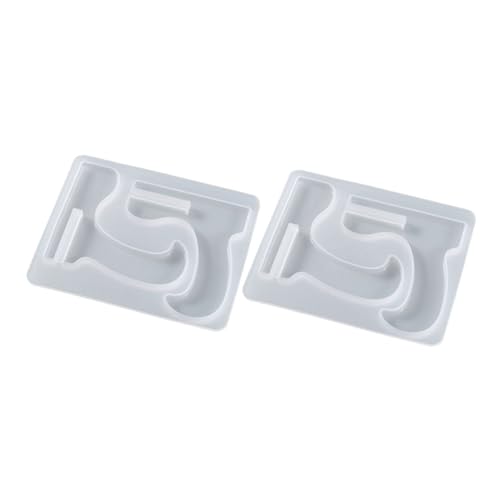 Homoyoyo 2 Stück DIY Silikonformen Epoxidharz Gießformen für Handyhalter Buchständer Kreative Resin Moulds Langlebig Einfach zu Reinigen für DIY Schmuck und Bastelprojekte von Homoyoyo