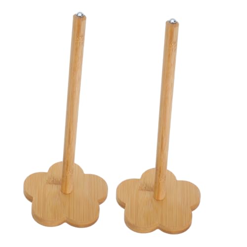 Homoyoyo 2 Stück Drop Spindle Top Holz mit Präziser Verarbeitung Langlebig Leicht und Installieren für Anfänger zum Spinnen von Garn für Diy Nähprojekte und Strickarbeiten von Homoyoyo