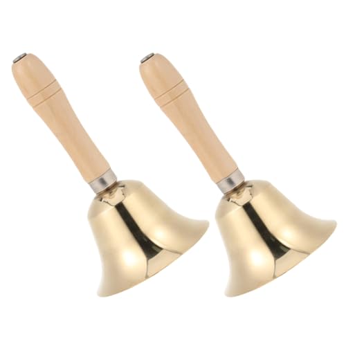 Homoyoyo 2 Stück Ergonomische Handglocke aus Massivem Kupfer mit Holzgriff Klare Klangqualität für Restaurant Unterricht Spiele und Homoyoyo 2 Stück Ergonomische Handglocke aus Massivem Kupfer mit Holzgriff Klare Klangqualität für Restaurant Unterricht Spiele und von Homoyoyo