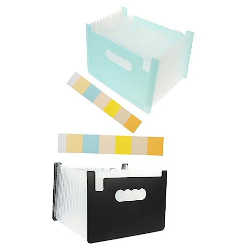 Homoyoyo 2 Stück Erweiterbarer Fächermappe Teiliges Großer Kapazität Dokumentenablage Tasche aus Robustem Material Vielseitig für Quittungen Briefe Tickets Tragbarer Büro Organizer für von Homoyoyo