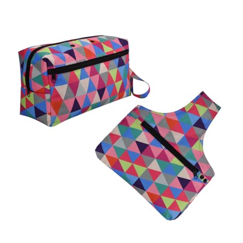 Homoyoyo 2 Stück Gedruckte Aufbewahrungstasche Tragbare Organisator Tasche für Strickzubehör DIY Häkelprojekte Große Kapazität Strapazierfähigem Oxford für Kreative Bastler von Homoyoyo
