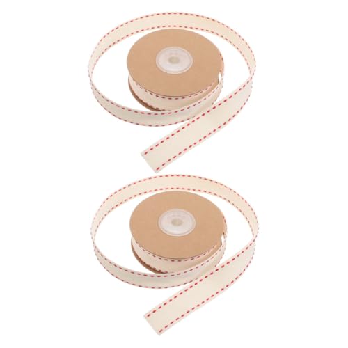 Homoyoyo 2 Stück Gestreifte Baumwollbandrolle – Breites Genähtes Bastelband Für DIY Projekte Geschenkverpackungen Schleifenherstellung Blumendekorationen Haarschmuck Homoyoyo 2 Stück Gestreifte Baumwollbandrolle – Breites Genähtes Bastelband Für DIY Projekte Geschenkverpackungen Schleifenherstellung Blumendekorationen Haarschmuck von Homoyoyo