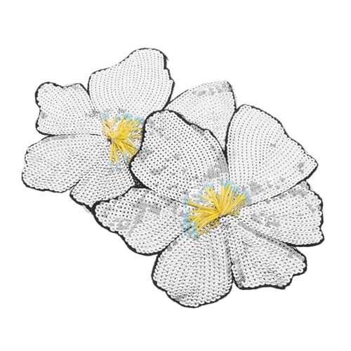 Homoyoyo 2 Stück Glitzernde Pailletten Blumen Patches Diy Nähverzierungen für Kleidung Taschen Perfektes für Geburtstage und Muttertag von Homoyoyo