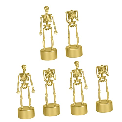 Homoyoyo 2 Stück Halloween Skelett Trophäen - Gruselige Goldene Figuren Zur Tischdekoration Für Geisterfeste Und Mottopartys - Perfekte Halloween Dekorationselemente Aus Kunststoff Homoyoyo 2 Stück Halloween Skelett Trophäen - Gruselige Goldene Figuren Zur Tischdekoration Für Geisterfeste Und Mottopartys - Perfekte Halloween Dekorationselemente Aus Kunststoff von Homoyoyo