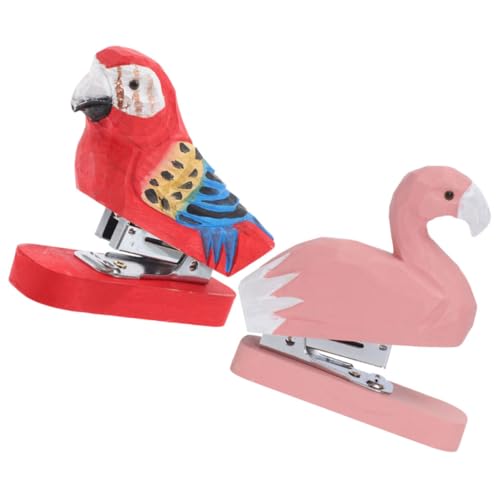 Homoyoyo 2 Stück Handgefertigte Mini Tacker aus Holz Niedliche Tier Designs für Büro Schule und Zuhause Flamingo Roter Ara Dekorative und Funktionale Heftgeräte Homoyoyo 2 Stück Handgefertigte Mini Tacker aus Holz Niedliche Tier Designs für Büro Schule und Zuhause Flamingo Roter Ara Dekorative und Funktionale Heftgeräte von Homoyoyo