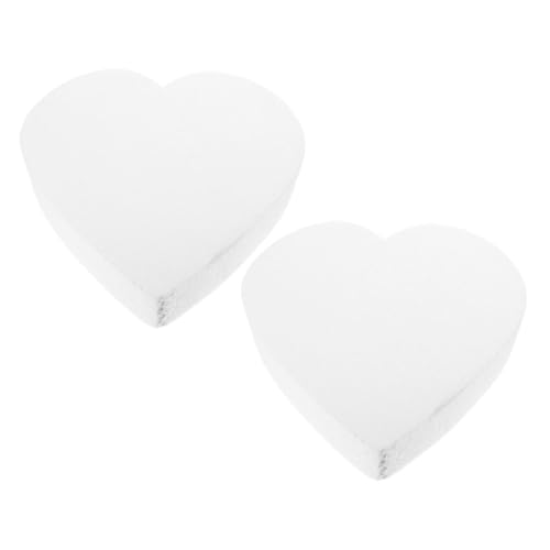 Homoyoyo 2 Stück Herzförmiges Kuchenmodell Weißer Kuchen Herzförmiger Schaumstoff Flanform In Herzform Herzformen Zum Backen Herzförmige Schaumstoff Kuchenattrappe Herzförmige von Homoyoyo