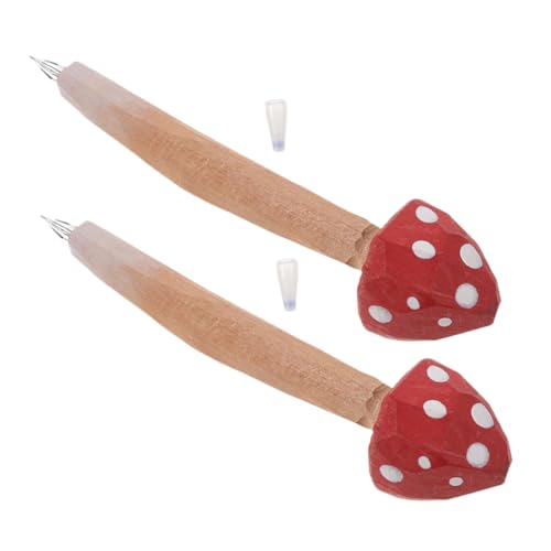 Homoyoyo 2 Stück Holz Kugelschreiber Pilzform Einzigartiges Design Handgefertigt Kreative Schreibgeräte Praktisch Für Schüler Büro Zubehör Homoyoyo 2 Stück Holz Kugelschreiber Pilzform Einzigartiges Design Handgefertigt Kreative Schreibgeräte Praktisch Für Schüler Büro Zubehör von Homoyoyo