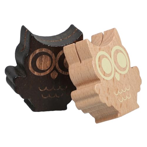 Homoyoyo 2 Stück Holz Nachrichtenbox Party Mahlzeitenständer Tischbild Kleine Gruß Pick Halter Etikett Nummer Heiratsschild Geburtstags Namens Organizer Platzetikett Menü Clip von Homoyoyo