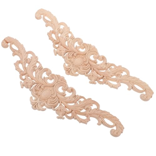 Homoyoyo 2 Stück Holzornamente Möbel Geschnitzte Holzapplikationen Natürlicher Holz dekor für Möbel Schrank DIY Craft Vintage Europäischer Stil Homoyoyo 2 Stück Holzornamente Möbel Geschnitzte Holzapplikationen Natürlicher Holz dekor für Möbel Schrank DIY Craft Vintage Europäischer Stil von Homoyoyo
