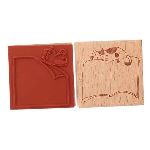 Homoyoyo 2 Stück Holzstempel mit Vintage Katzenmotiv Quadratischer Rahmen Stamping Tool für Scrapbooking Tagebuchgestaltung und Notizen mit Charmantem Katzen Design Homoyoyo 2 Stück Holzstempel mit Vintage Katzenmotiv Quadratischer Rahmen Stamping Tool für Scrapbooking Tagebuchgestaltung und Notizen mit Charmantem Katzen Design von Homoyoyo