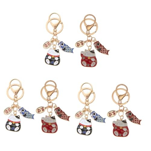Homoyoyo 2 Stück Japanische Maneki Neko Glückskatze Schlüsselanhänger – Glücksbringer in Rot Und Blau - Perfekt Als Taschenanhänger Für Rucksack - Geldbörse Oder Geschenkidee Für Freunde Und Homoyoyo 2 Stück Japanische Maneki Neko Glückskatze Schlüsselanhänger – Glücksbringer in Rot Und Blau - Perfekt Als Taschenanhänger Für Rucksack - Geldbörse Oder Geschenkidee Für Freunde Und von Homoyoyo