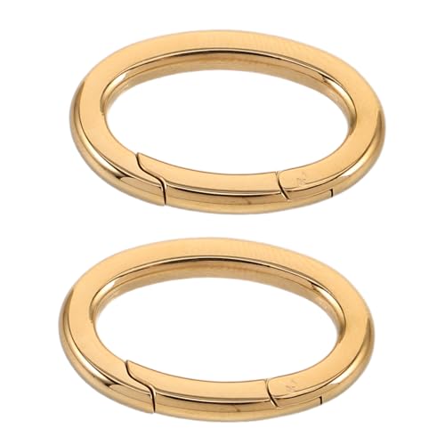 Homoyoyo 2 Stück Karabiner-schmuckverschlüsse: Ovaler Federverschluss Aus Edelstahl, Schnalle Mit Anhängerverschluss, Schnappclip Für Diy-halsketten, Armbänder, Schlüsselanhänger Homoyoyo 2 Stück Karabiner-schmuckverschlüsse: Ovaler Federverschluss Aus Edelstahl, Schnalle Mit Anhängerverschluss, Schnappclip Für Diy-halsketten, Armbänder, Schlüsselanhänger von Homoyoyo