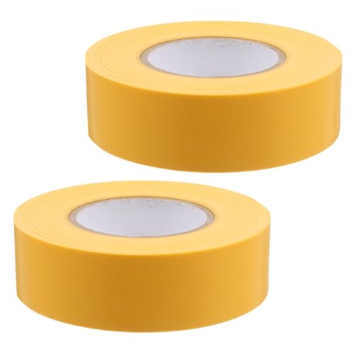 Homoyoyo 2 Stück Kein Klebeband Nicht Klebendes Klebeband Flaggenklebeband Farbiges Band Dekorationsband Nützliches Markierungsband Absperrband Dünnes Markierungsband Pvc -band Gelb Pvc von Homoyoyo