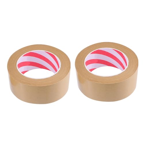 Homoyoyo 2 Stück Kraftpapier Klebeband Hochwertiges Selbstklebendes Malerband für Verpackung und Bastelprojekte Stark Haftend Einfach zu von Homoyoyo