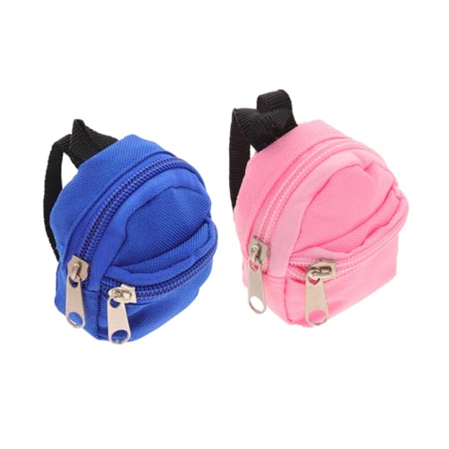 Homoyoyo 2 Stück Leichter Reißverschlussrucksack für Puppen mit Zubehör für Rollenspiele und Kreative Interaktion von Homoyoyo