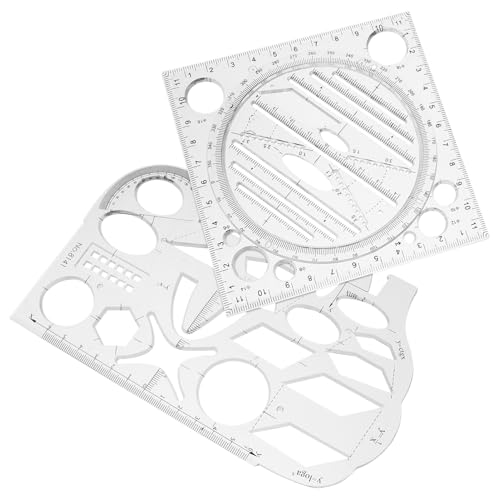 Homoyoyo 2 Stück Lineal zeichnen Multi - -Messherrscher spiralförmiges Zeichenlineal geometrisches Lineal multifunktionales Messlineal Kreis Herrscher Rolllineal Plastik Transparent Homoyoyo 2 Stück Lineal zeichnen Multi - -Messherrscher spiralförmiges Zeichenlineal geometrisches Lineal multifunktionales Messlineal Kreis Herrscher Rolllineal Plastik Transparent von Homoyoyo