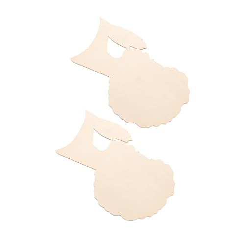Homoyoyo 2 Stück Mädchen Holzhandwerk leere Holzscheiben DIY Basteldeko Holzausschnitte für afrikanische Mädchen Holz-Graffiti-Material unfertige Holzspäne Holzleute Blankchen Beige von Homoyoyo