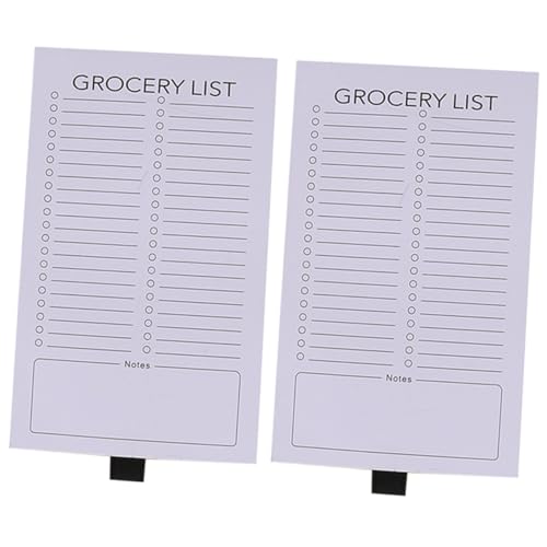Homoyoyo 2 Stück Magnetisches Kühlschrank Notizblock Weiche Magnet Haftnotizen mit Reißbarer Einkaufsliste Glattes Papier für To Do Listen und Einkaufsplan Memo Pad für Haushalt und Büro von Homoyoyo