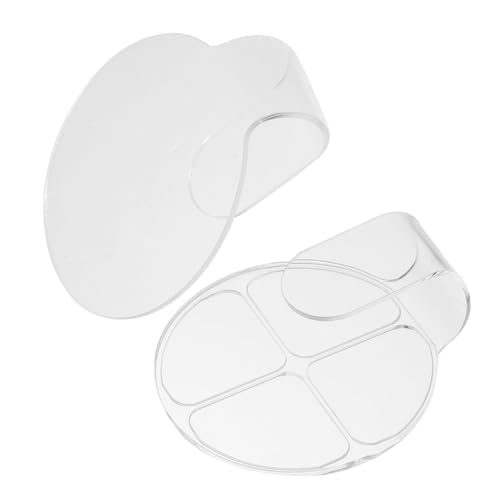 Homoyoyo 2 Stück Make Up Mischpalette Teilig Handliche Runde Fach Palette Langlebiges Kosmetik Tablett für Foundation Lippenstift Lidschatten Leicht zu Reinigen zum Mischen und DIY Nail von Homoyoyo