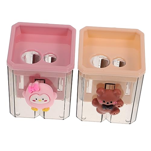 Homoyoyo 2 Stück Manueller Doppelanspitzer Bleistiftspitzer Teilig Cartoon Design Tragbar Niedliche Bären und Pinguin Motive für Schule und Bürogebrauch Homoyoyo 2 Stück Manueller Doppelanspitzer Bleistiftspitzer Teilig Cartoon Design Tragbar Niedliche Bären und Pinguin Motive für Schule und Bürogebrauch von Homoyoyo