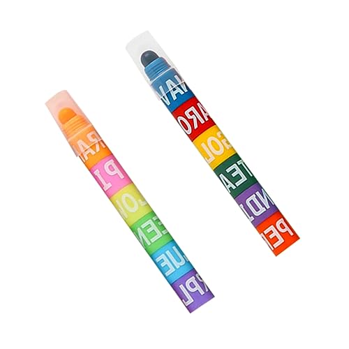 Homoyoyo 2 Stück Markierungsstifte Praktische Textmarker für Büro DIY Bunte Marker für Schule und Kreative Projekte Hochwertige Ungiftige Farben für Erwachsene von Homoyoyo