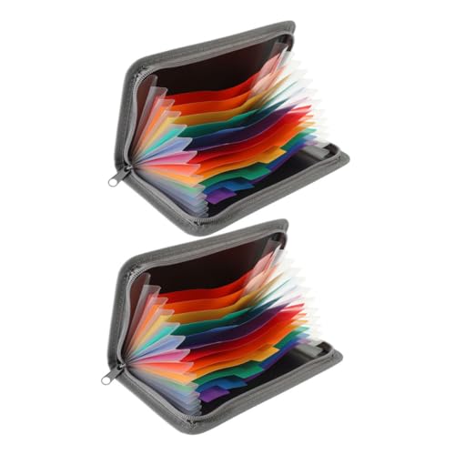Homoyoyo 2 Stück Mini Accordion Folder mit Reißverschluss Teiliges für Rechnungen und Belege Mehrlagiger Organizer aus Robustem Material für Strukturierte Aufbewahrung von Homoyoyo
