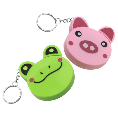 Homoyoyo 2 Stück Mini Einziehbares Maßband für Flexiblem Nähband Niedliches Tierdesign Schwein Frosch Tragbarer Schlüsselanhänger Lernwerkzeug für Jungen und Mädchen Homoyoyo 2 Stück Mini Einziehbares Maßband für Flexiblem Nähband Niedliches Tierdesign Schwein Frosch Tragbarer Schlüsselanhänger Lernwerkzeug für Jungen und Mädchen von Homoyoyo