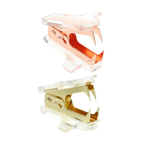 Homoyoyo 2 Stück Mini Heftklammerentferner Bürobedarf Tragbar Leichtgewichtig Roségold Gold Homoyoyo 2 Stück Mini Heftklammerentferner Bürobedarf Tragbar Leichtgewichtig Roségold Gold von Homoyoyo