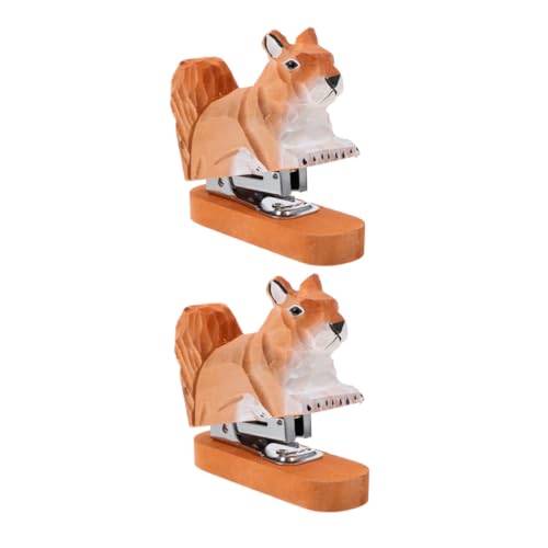 Homoyoyo 2 Stück Mini Holzhefter mit Eichhörnchen Design Kompakter Handtacker für Kleine Papierstapel Leicht und Ergonomisch für Büro Schule und Zuverlässige Bindung Homoyoyo 2 Stück Mini Holzhefter mit Eichhörnchen Design Kompakter Handtacker für Kleine Papierstapel Leicht und Ergonomisch für Büro Schule und Zuverlässige Bindung von Homoyoyo