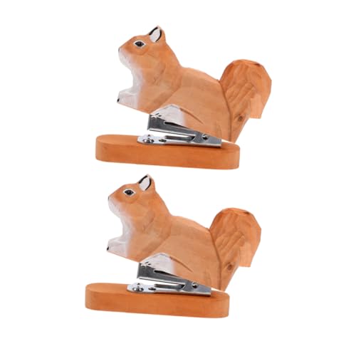 Homoyoyo 2 Stück Mini-holzhefter Handtacker mit Handgefertigtem Eichhörnchen-design Kompakter Leichter Bürohefter für Kleine Dokumente Tragbarer Desktop-ordner für Effiziente Heftarbeiten Homoyoyo 2 Stück Mini-holzhefter Handtacker mit Handgefertigtem Eichhörnchen-design Kompakter Leichter Bürohefter für Kleine Dokumente Tragbarer Desktop-ordner für Effiziente Heftarbeiten von Homoyoyo