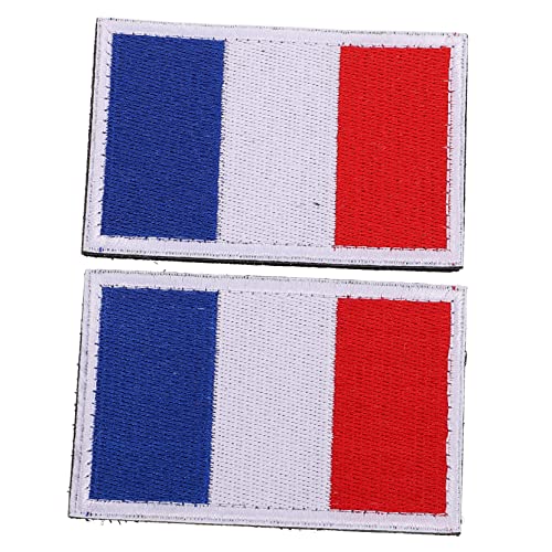 Homoyoyo 2 Stück Nationalflaggen Aufnäher Selbstklebende Stickerei Patches für Kleidung Taschen und Hüte DIY Flicken mit Einzigartigem Design für Kreative Projekte von Homoyoyo