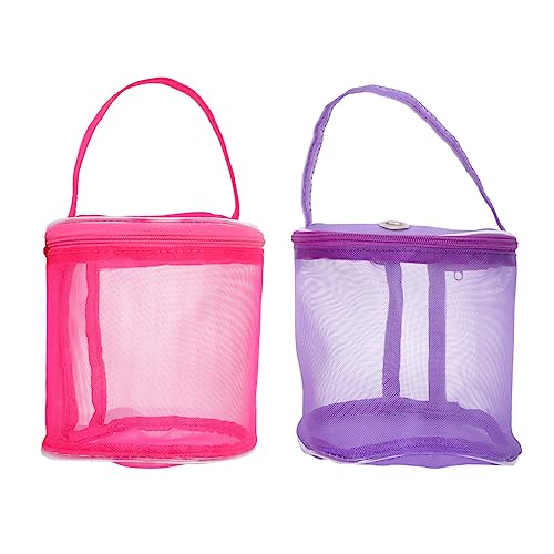 Homoyoyo 2 Stück Netzdesign Wollgarn Aufbewahrungstasche für Zuhause und Unterwegs DIY Handarbeitswerkzeuge Kleine Lila von Homoyoyo
