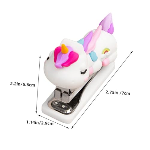 Homoyoyo 2 Stück Niedlicher Mini tacker Einhorn Design Handlicher Büro Schulhefter aus Langlebigem Tragbar und Wiederverwendbar für Schnelles Heften zu Hause und Unterwegs von Homoyoyo