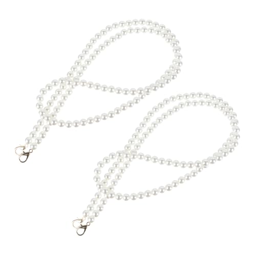 Homoyoyo 2 Stück Perlen Taschenkette Teilig Handgefertigt Schulterriemen mit Metallverschlüssen Lolita Kleidung Ornament Ersatzriemen für Geldbörsen Handtaschen Clutch Taschen von Homoyoyo