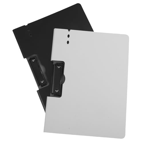 Homoyoyo 2 Stück Portfolio Folder Leicht Staubdicht PP Schaum Robust Metallseitenklemme Modern Stilvoll Für Büro Schule Dokumentenhalter von Homoyoyo
