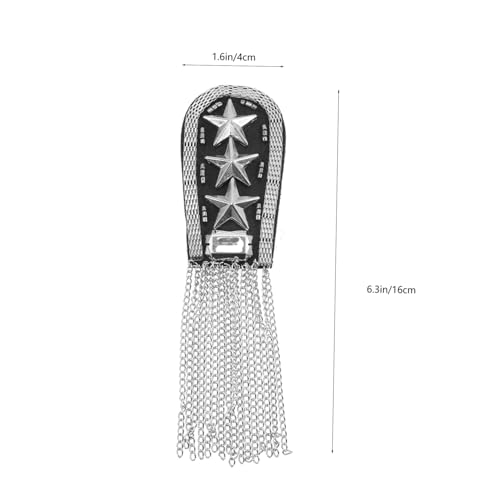 Homoyoyo 2 Stück Punk Quasten Schulterklappen mit Drehbaren Ketten Anhängern DIY Epauletten für Blazer und Kostüme Modische Applikationen für Männer und Frauen Auffälliges Accessoire für Homoyoyo 2 Stück Punk Quasten Schulterklappen mit Drehbaren Ketten Anhängern DIY Epauletten für Blazer und Kostüme Modische Applikationen für Männer und Frauen Auffälliges Accessoire für von Homoyoyo