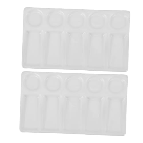 Homoyoyo 2 Stück Rechteckige Künstlermischpalette Fächer Aquarell Mischpalette Weiß für Künstler Schüler Gouache Öl und Acrylmalerei Homoyoyo 2 Stück Rechteckige Künstlermischpalette Fächer Aquarell Mischpalette Weiß für Künstler Schüler Gouache Öl und Acrylmalerei von Homoyoyo
